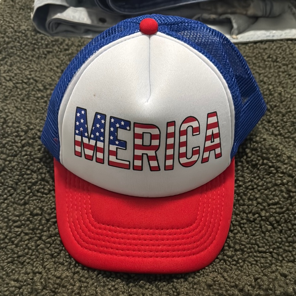 Patriotic Red, White, and Blue Trucker Hat